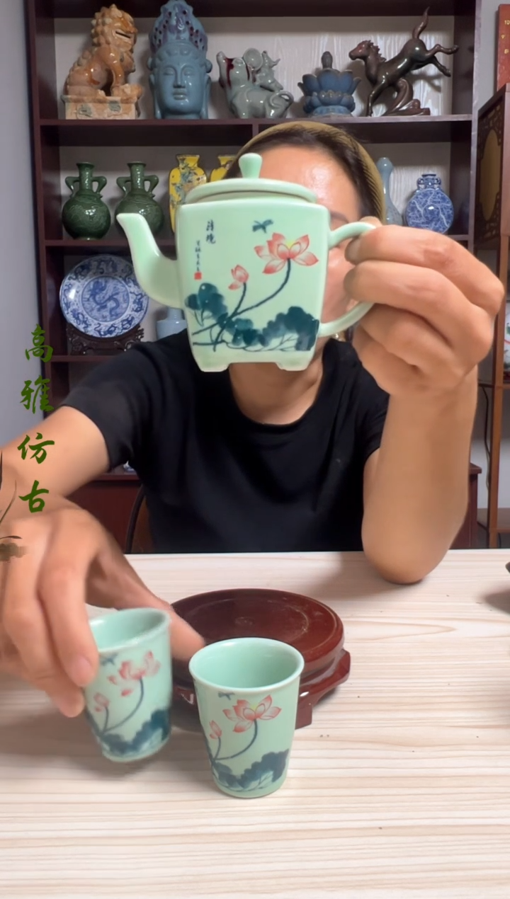 经典一壶二杯精美高雅瓷器摆件