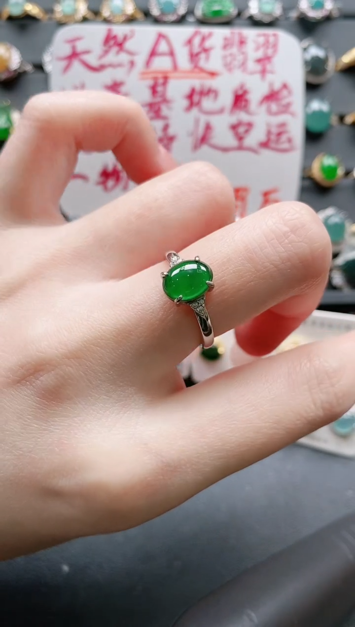 【闪购商品】翡翠戒指银S925镶嵌11111111