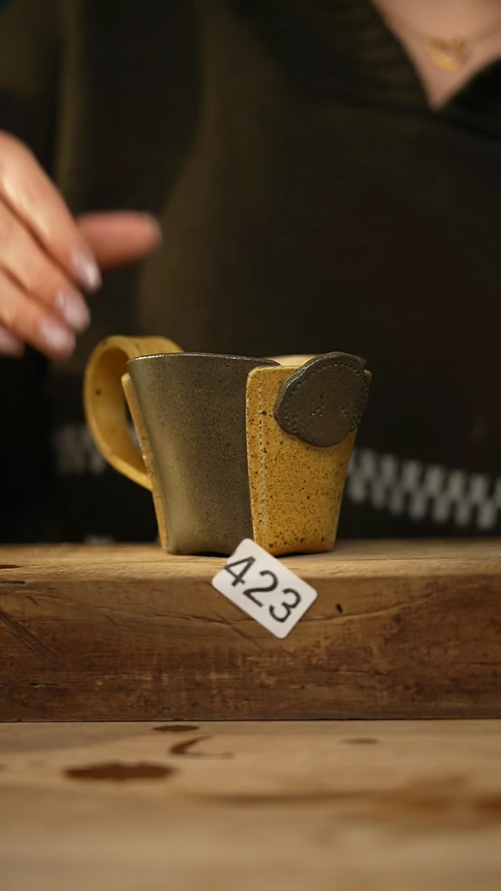 【闪购商品】瓷片新品！设计师款泥片成型咖啡杯 缓慢生长