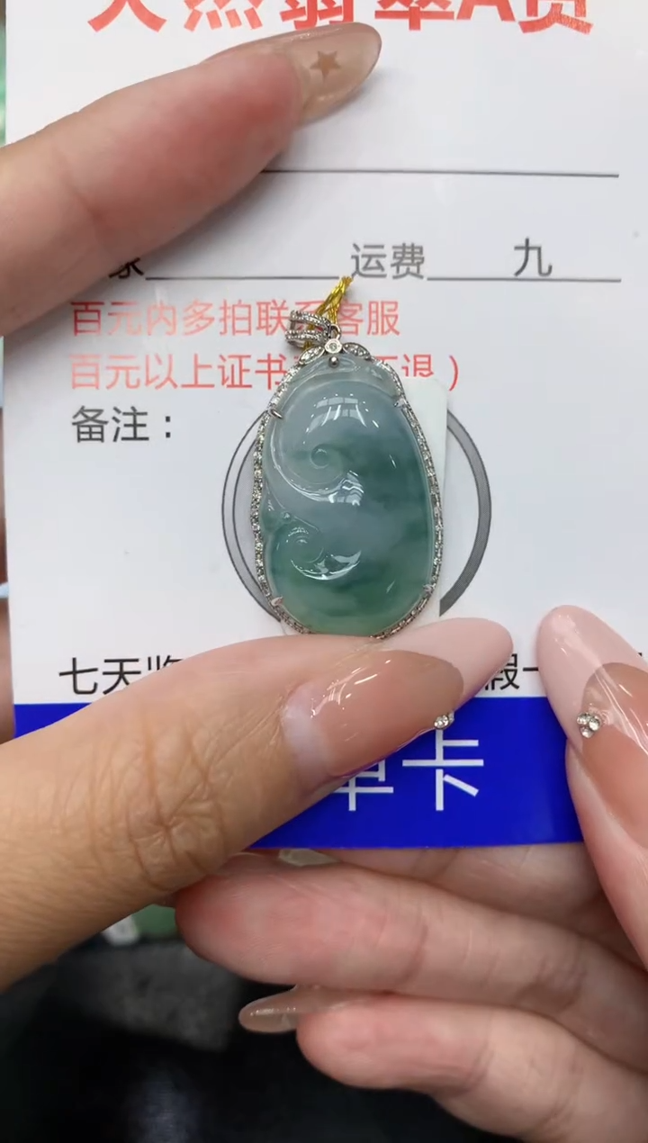 【闪购商品】翡翠颈饰18K金镶嵌111111111