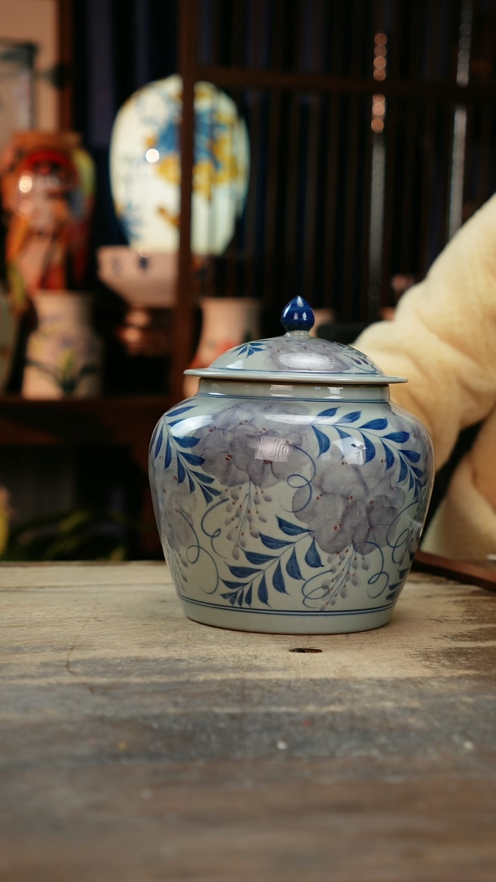 【闪购商品】瓷片景德镇纯手工釉下彩精品花瓶