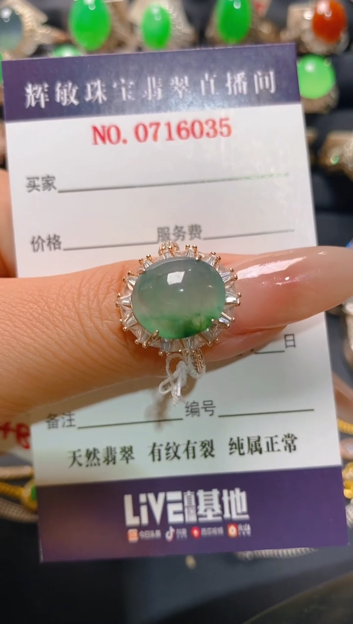 【闪购商品】翡翠耳饰银S925镶嵌天然A货翡翠1