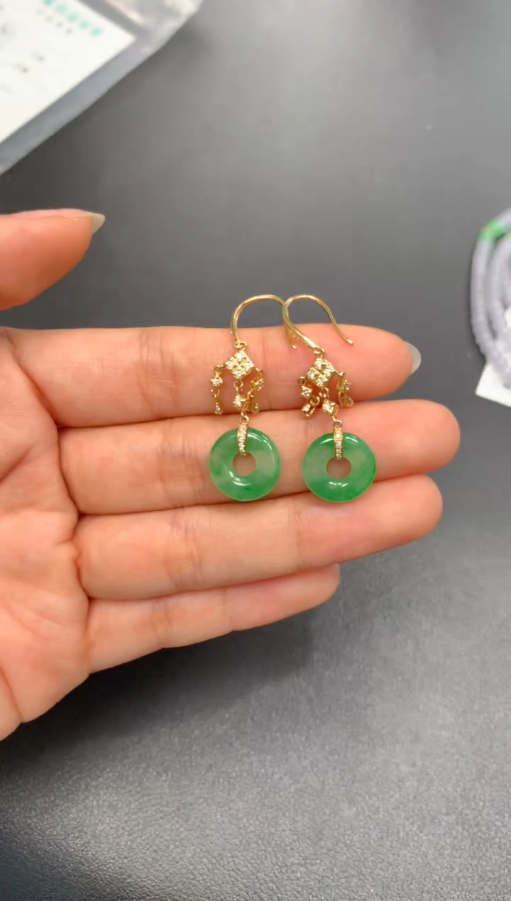 定制翡翠18K金镶嵌模式推广期24小时鉴赏期