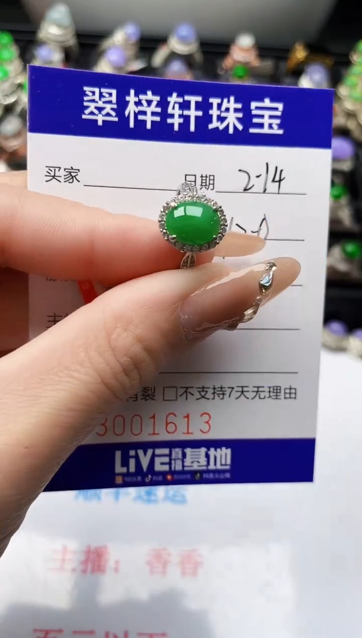 【闪购商品】翡翠戒指银S925镶嵌/1613