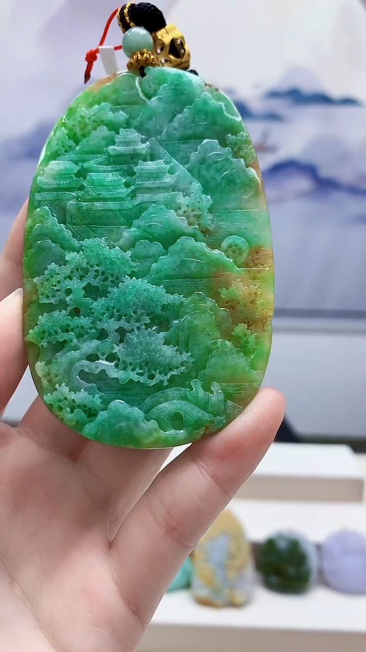 未镶嵌定制翡翠4812ry-毛货挂件197