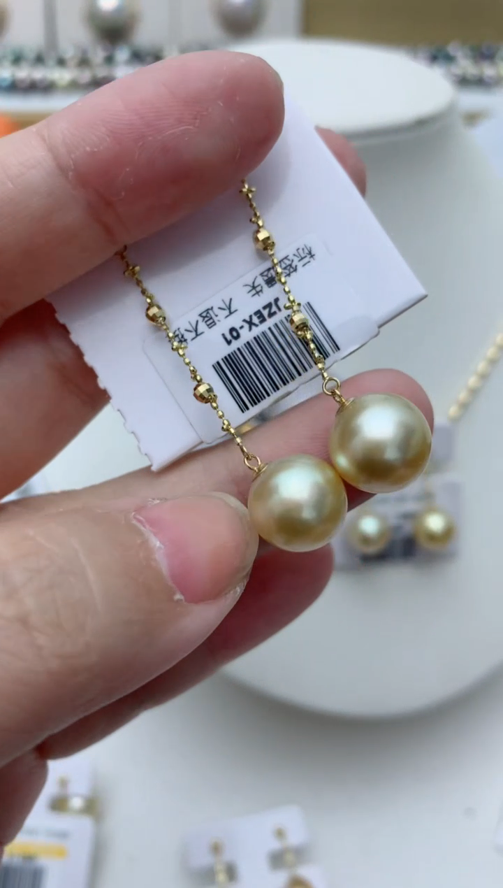 【闪购商品】海水珍珠耳饰18K金镶嵌q82 