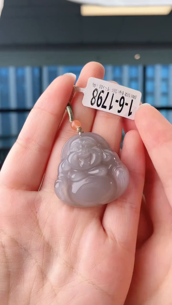 颈饰未镶嵌和田玉烟紫佛公 1798