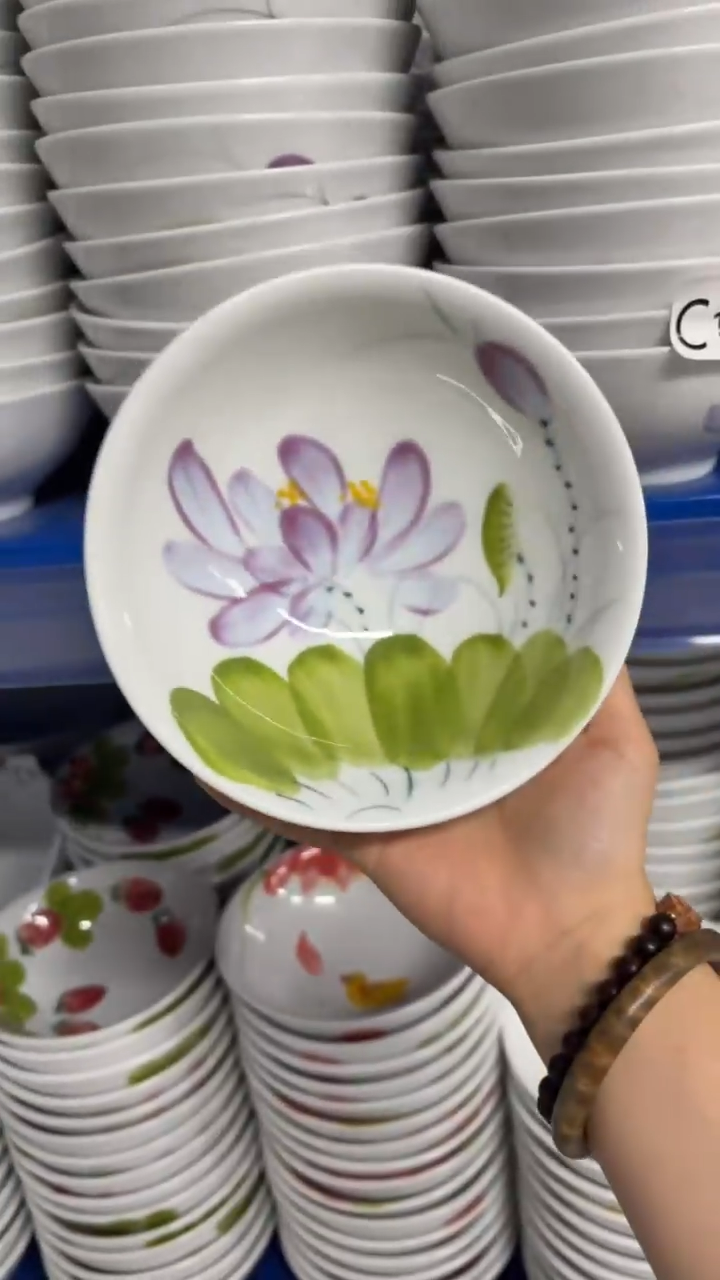 瓷片景德镇手绘釉中彩（食品级）壮壮碗