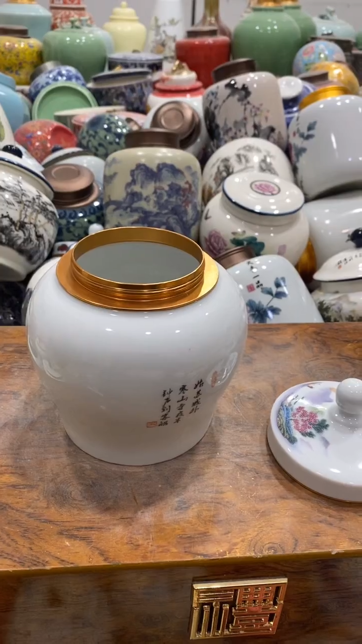 摆件陶茶叶罐密封罐储存罐
