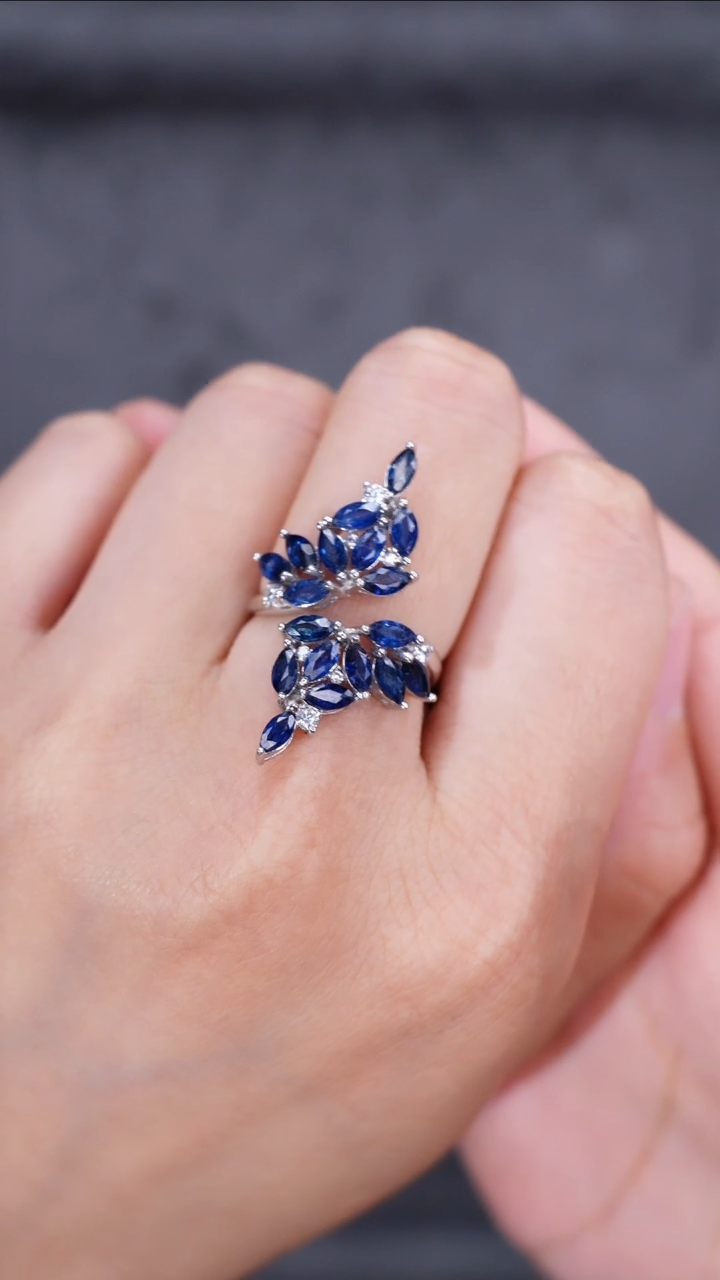 【闪购商品】蓝宝石手饰银S925镶嵌手饰