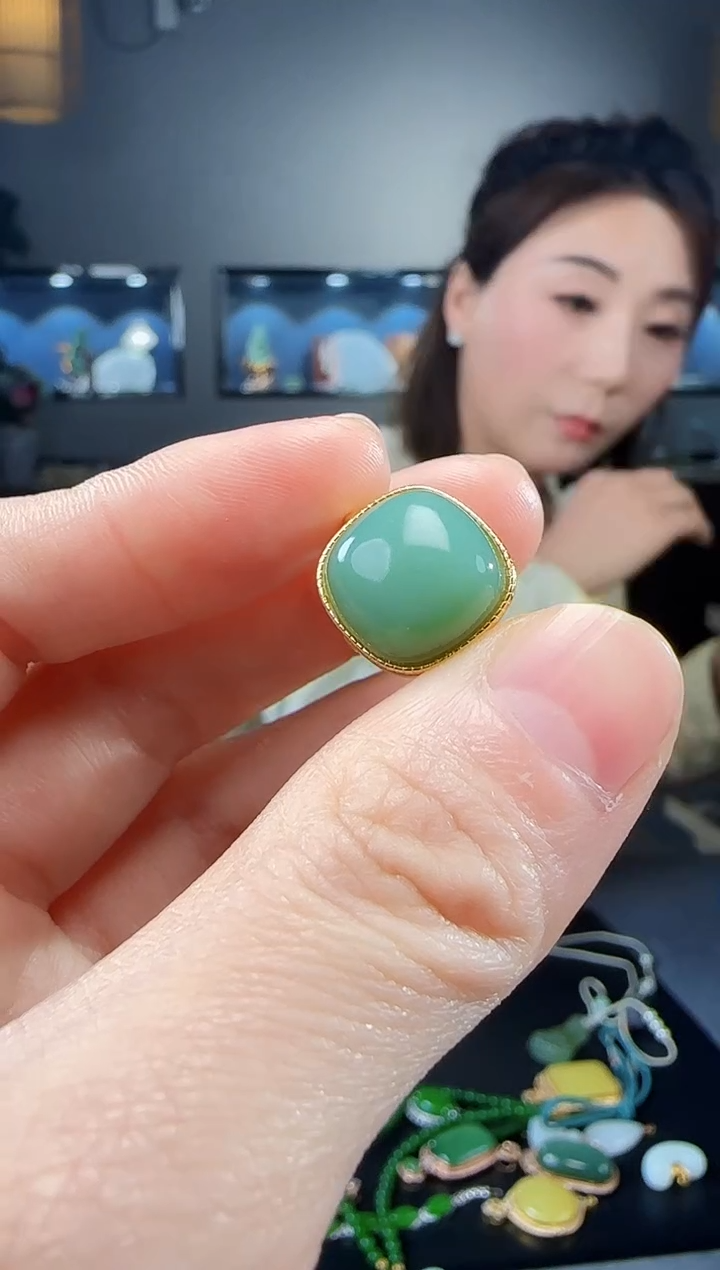 【闪购商品】和田玉戒指银S925镶嵌1