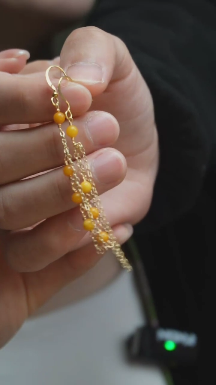 【闪购商品】蜜蜡裸石未镶嵌C33耳饰