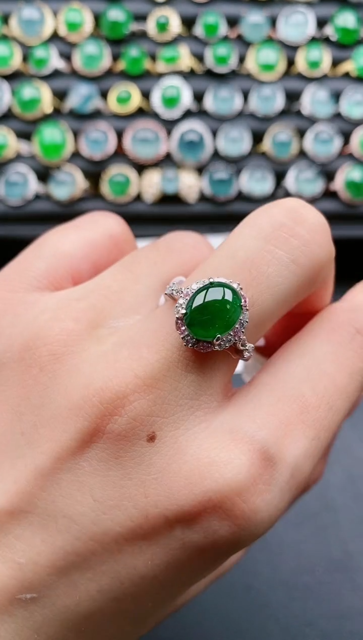 【闪购商品】翡翠戒指银S925镶嵌11111111111