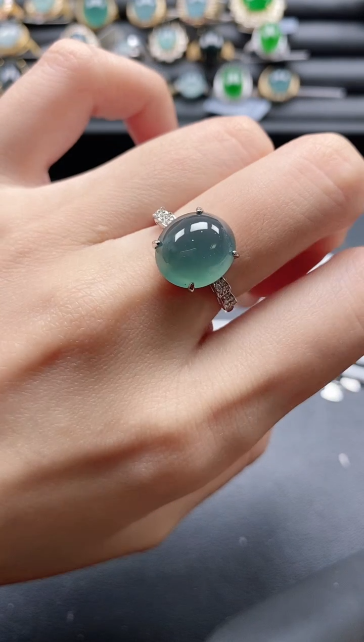 【闪购商品】翡翠戒指银S925镶嵌1111