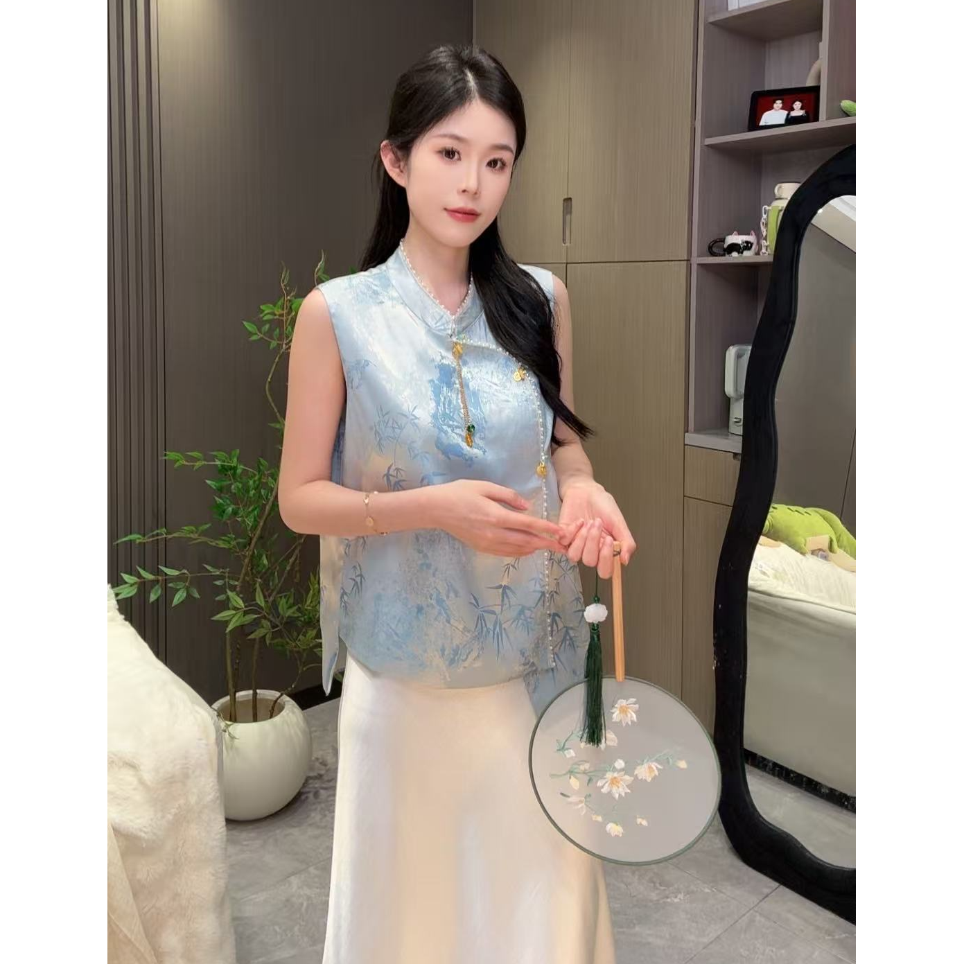 （欣欣）（全额运补）新中式国风气质时尚提花马甲