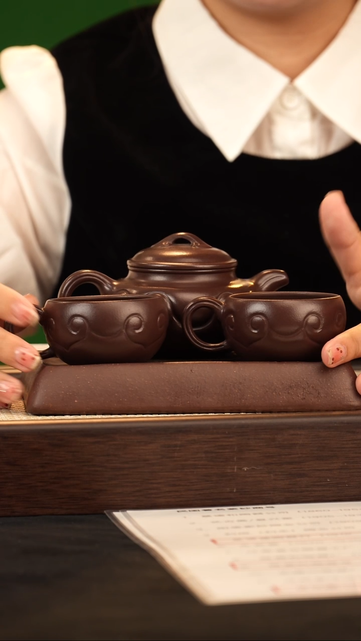 茶壶紫砂0520027696仿古如意套组