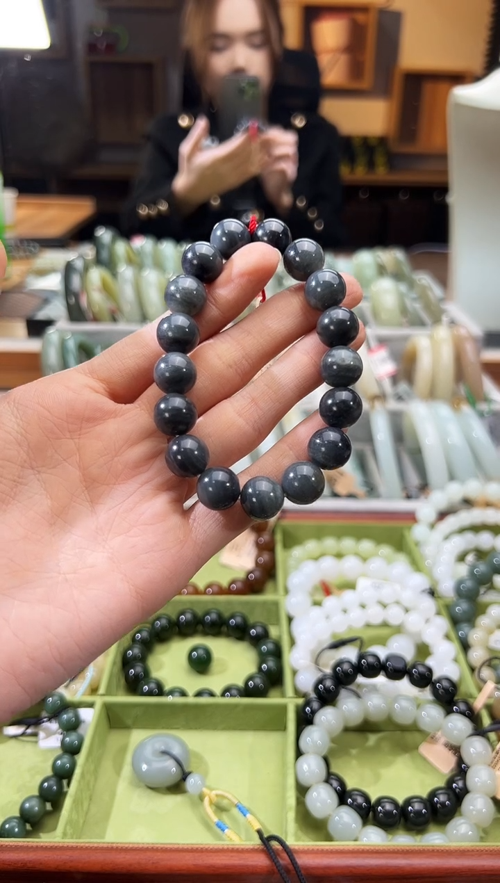 未镶嵌手串和田玉毛毛矿手串卡12