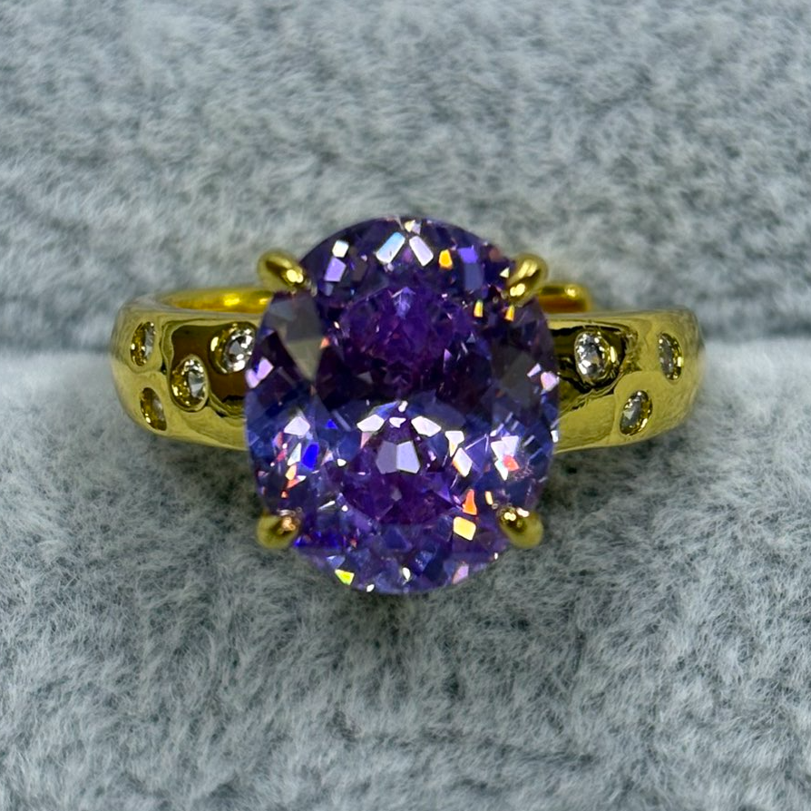 班缅珠宝严选紫色蓝宝石戒指852