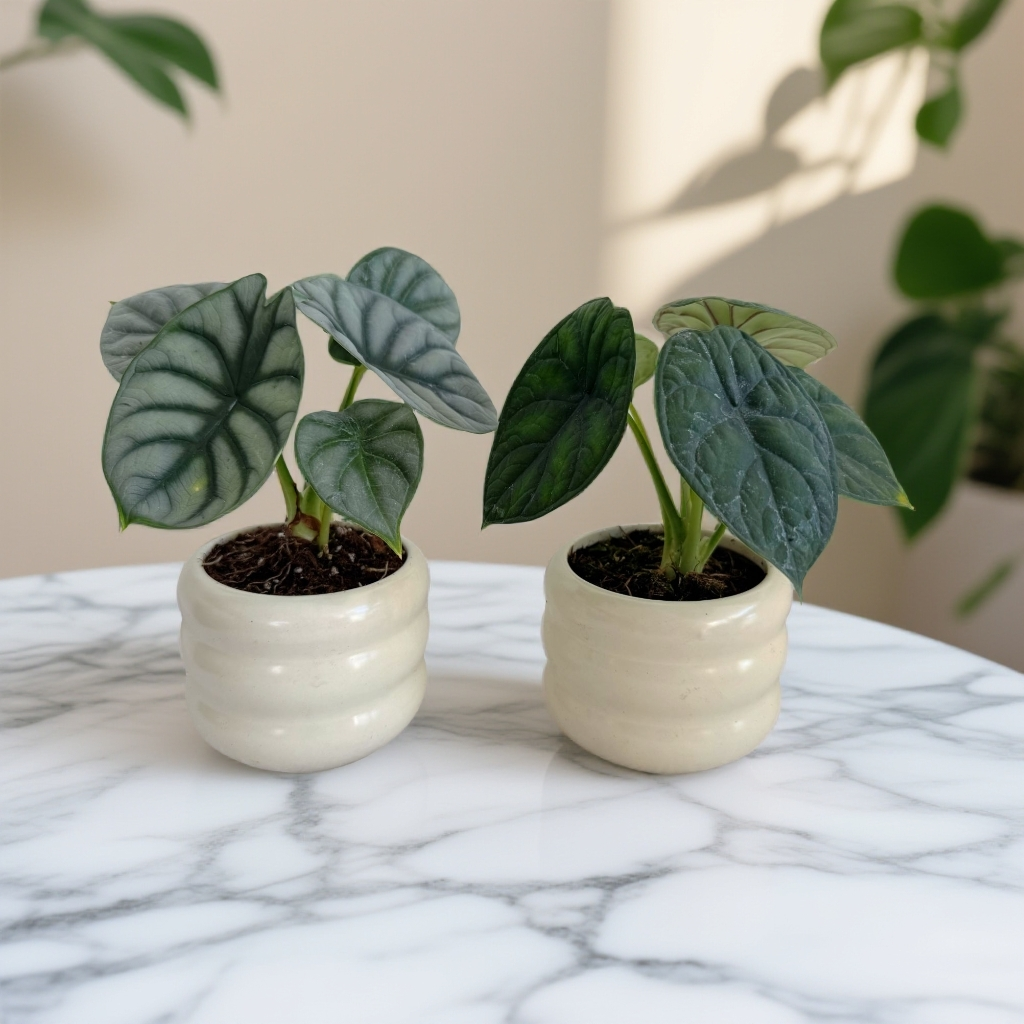 【有植依海芋】白犀牛海芋龙鳞海芋ins风北欧风室内桌面网红盆栽