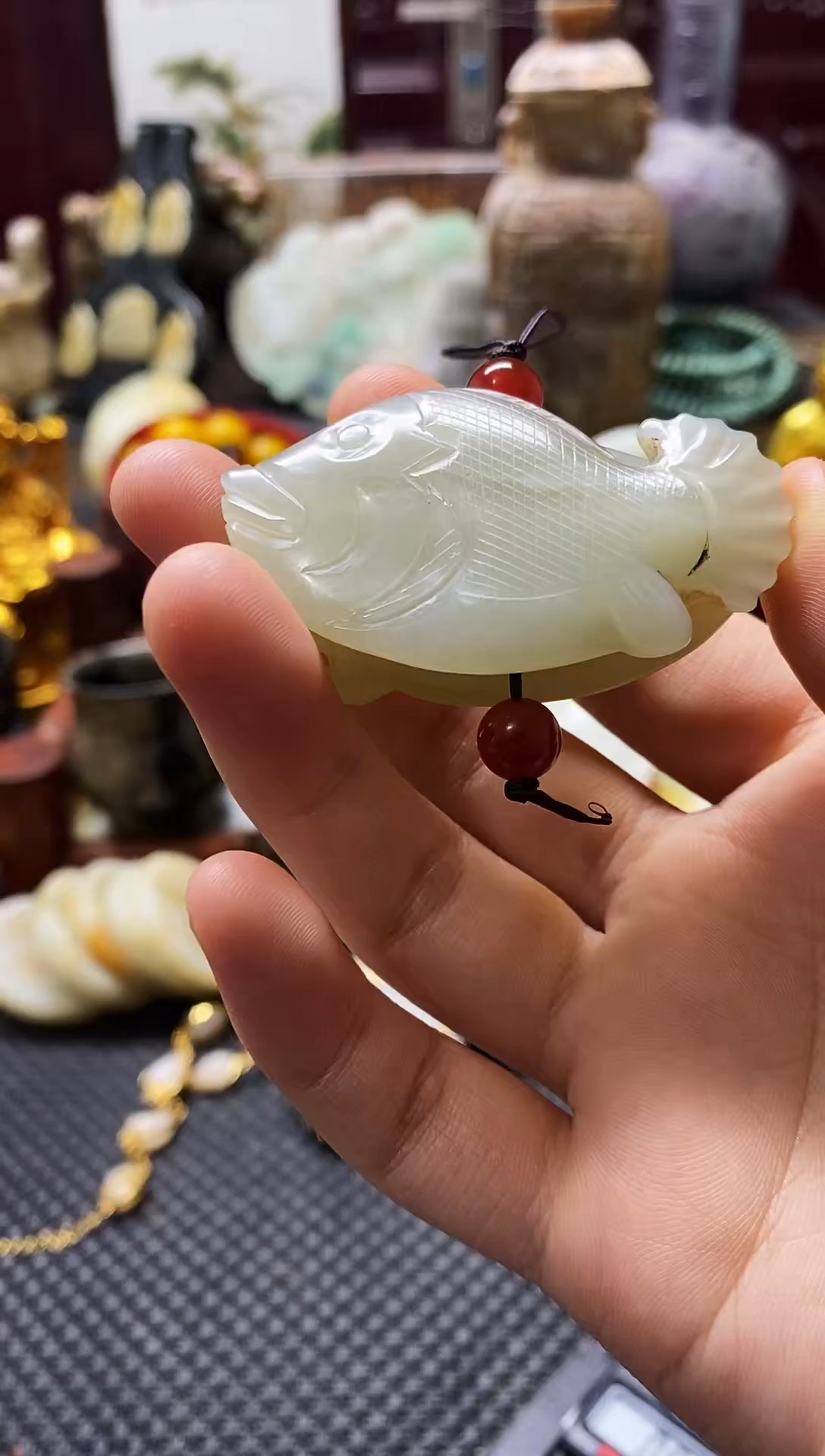 未镶嵌和田玉挂件鱼