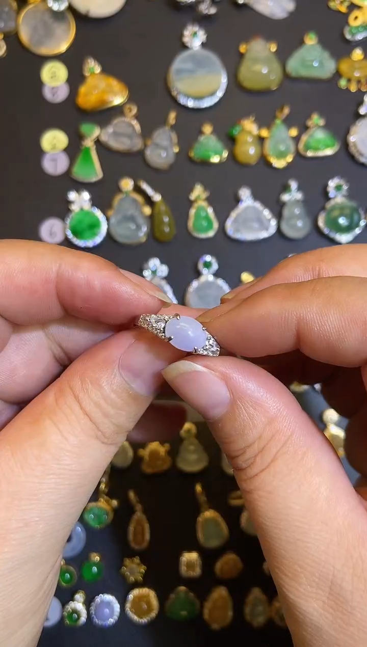 吊坠(不含链)银S925镶嵌翡翠1