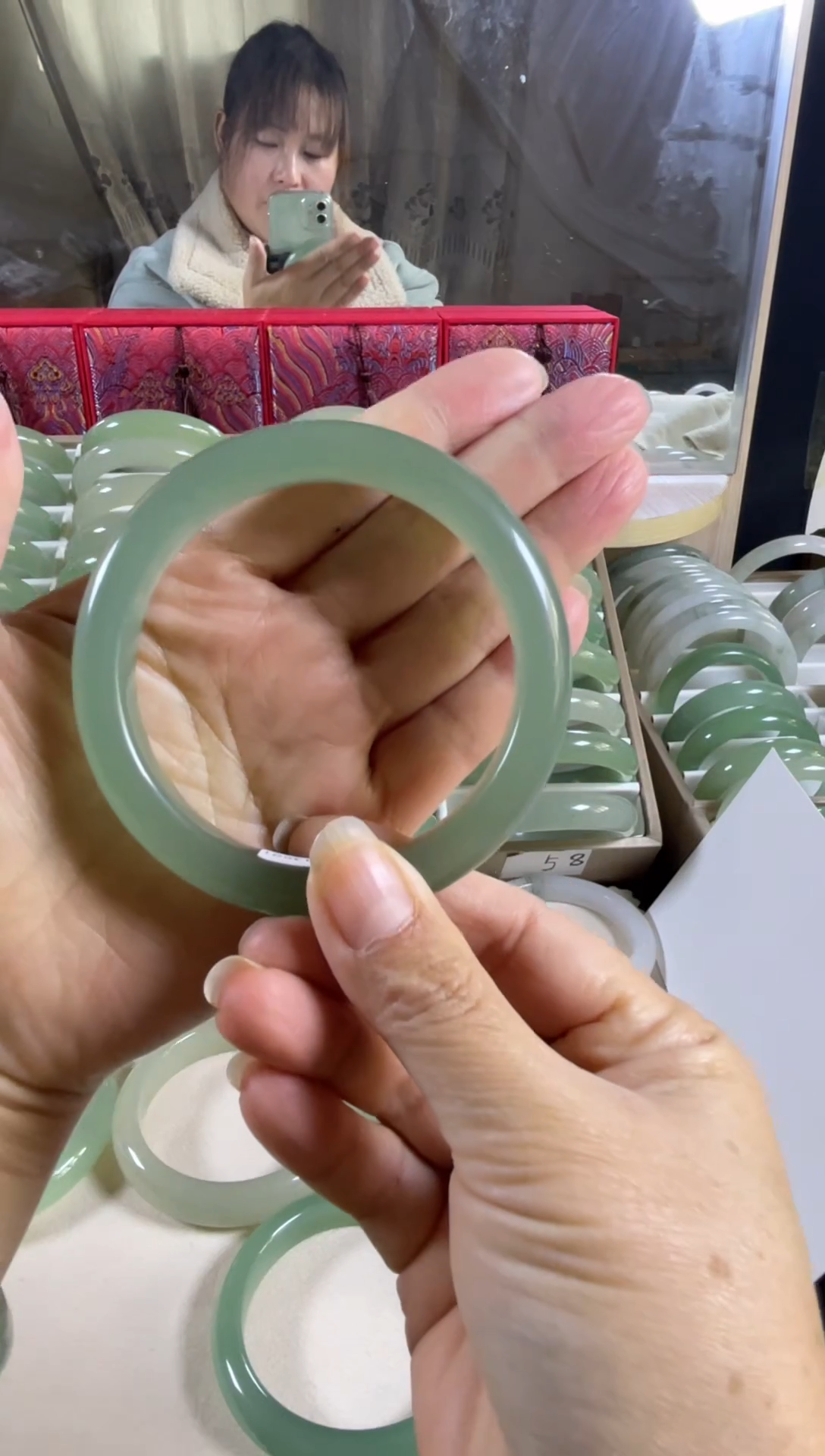 未镶嵌手镯东陵石62圈