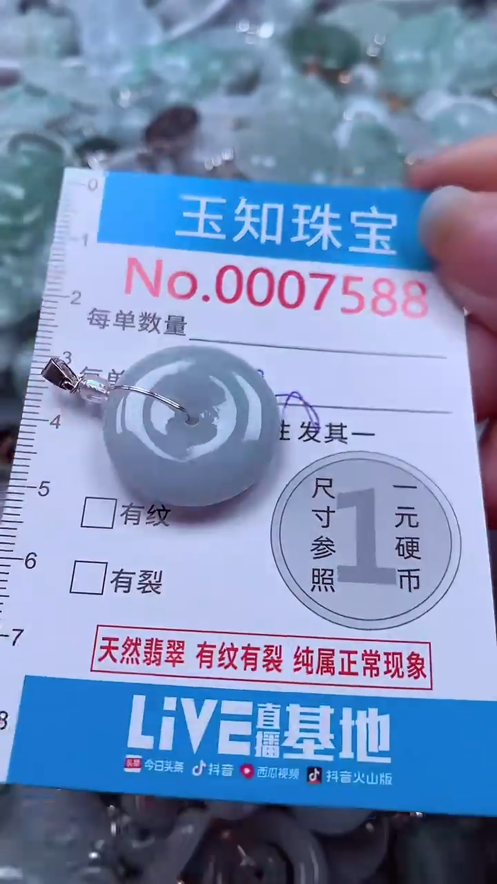 吊坠(不含链)未镶嵌翡翠7588