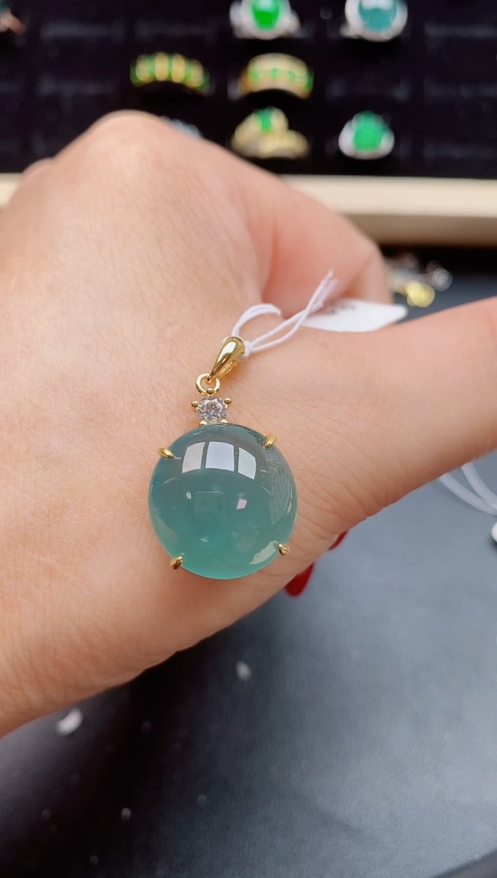 【闪购商品】翡翠吊坠(赠链)银S925镶嵌5085050