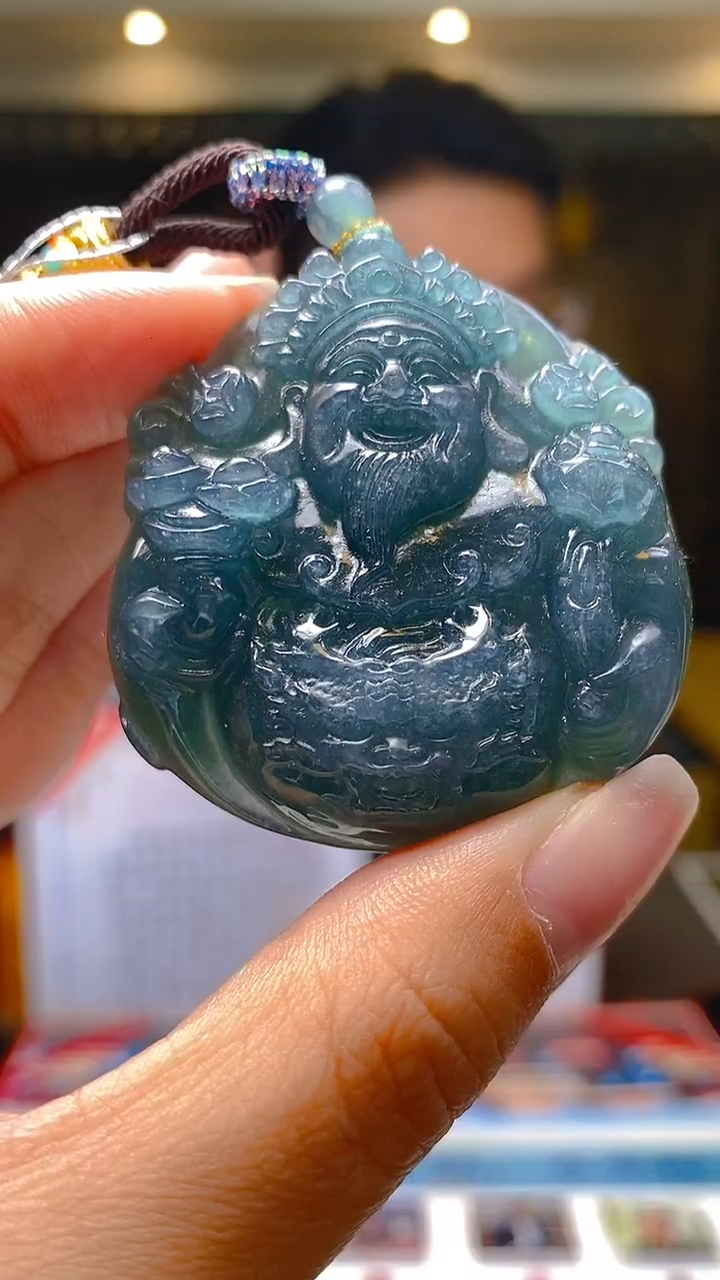 未镶嵌定制翡翠KK翡翠毛货吊坠-6