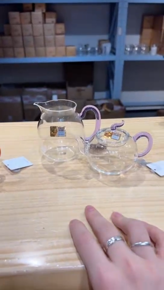 禾器-丰登壶-浅紫色+清悦浅紫+清禾杯浅紫1只