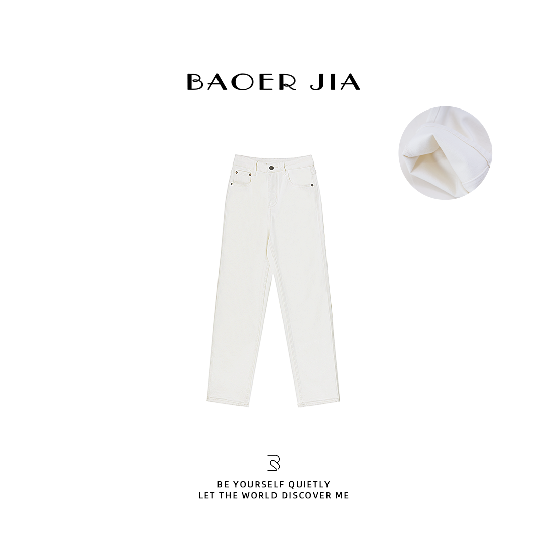 32-【雪绒绒】宝儿家含幂BC112125411冬季款甄选长绒棉加绒牛仔裤子