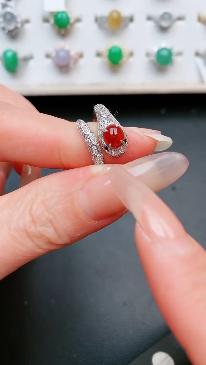 【闪购商品】翡翠戒指银S925镶嵌.....