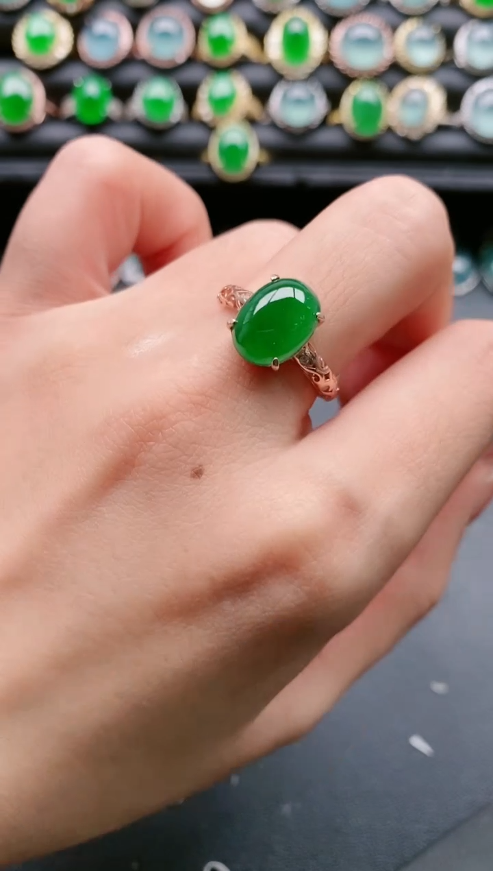 【闪购商品】翡翠戒指银S925镶嵌111111