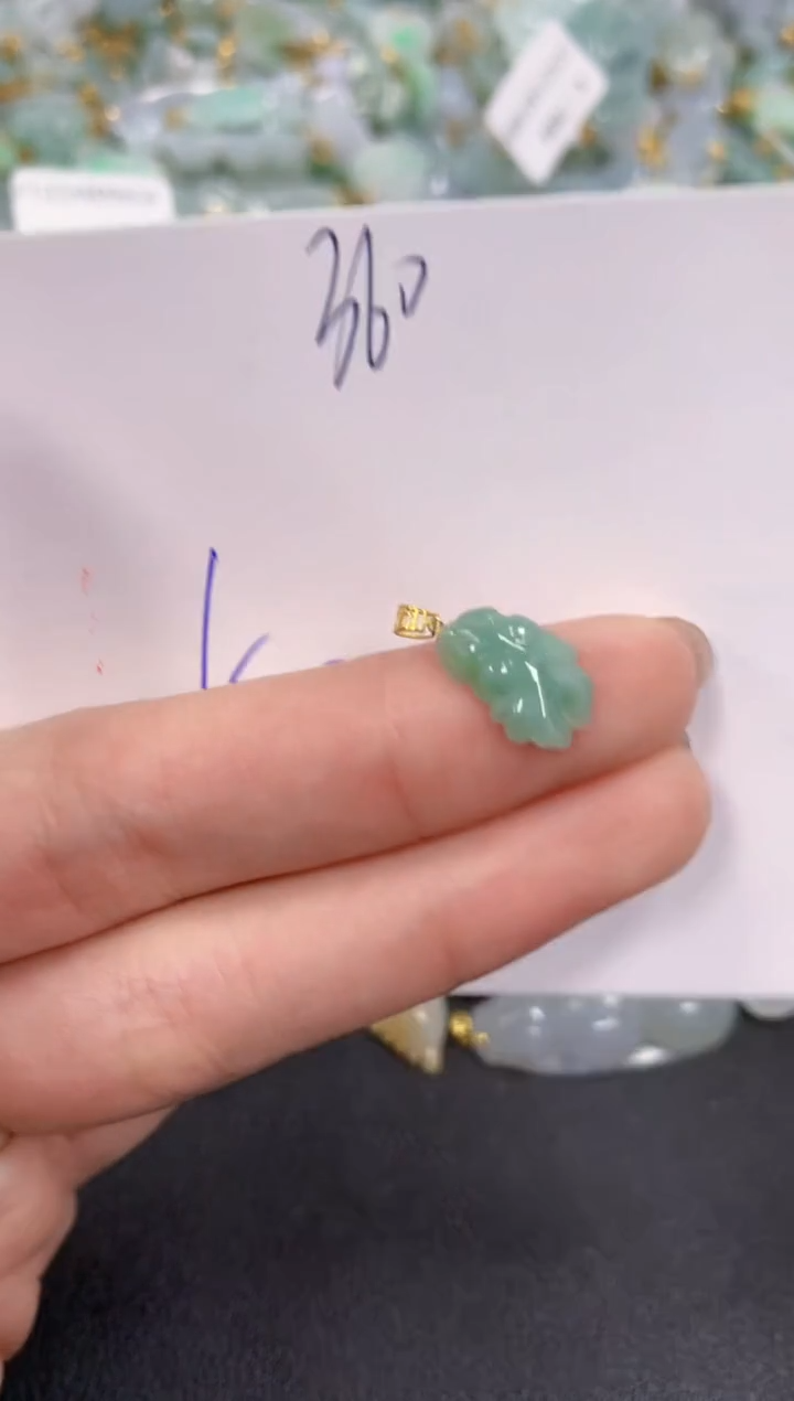 【闪购商品】翡翠颈饰18K金镶嵌 天然翡翠A货