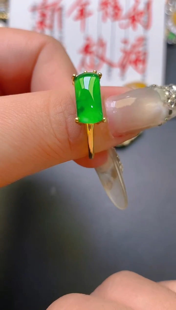 【闪购商品】翡翠耳饰银S925镶嵌天然A货翡翠1