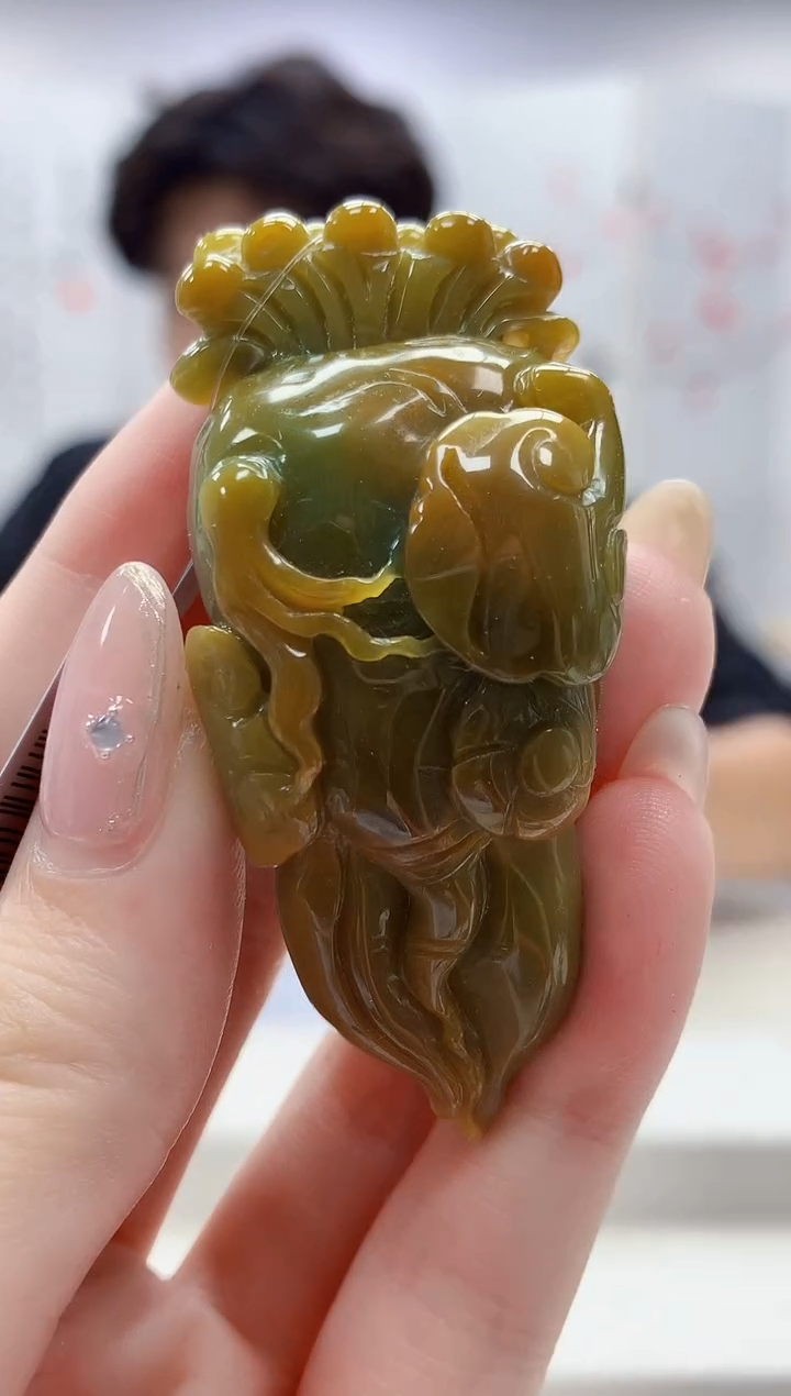 定制翡翠未镶嵌5145jw-毛货挂件55