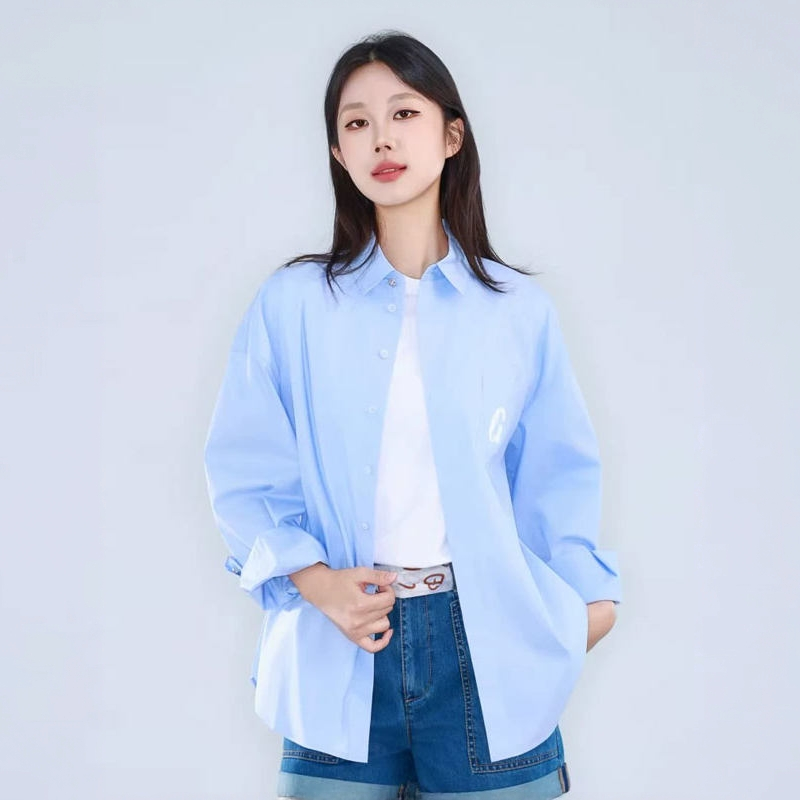 商场同款2026春季新款烫钻宽松长袖衬衫上衣女1300989