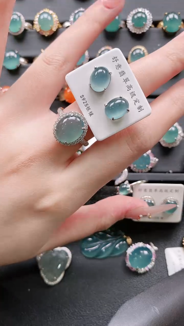 【闪购商品】翡翠戒指银S925镶嵌11111111