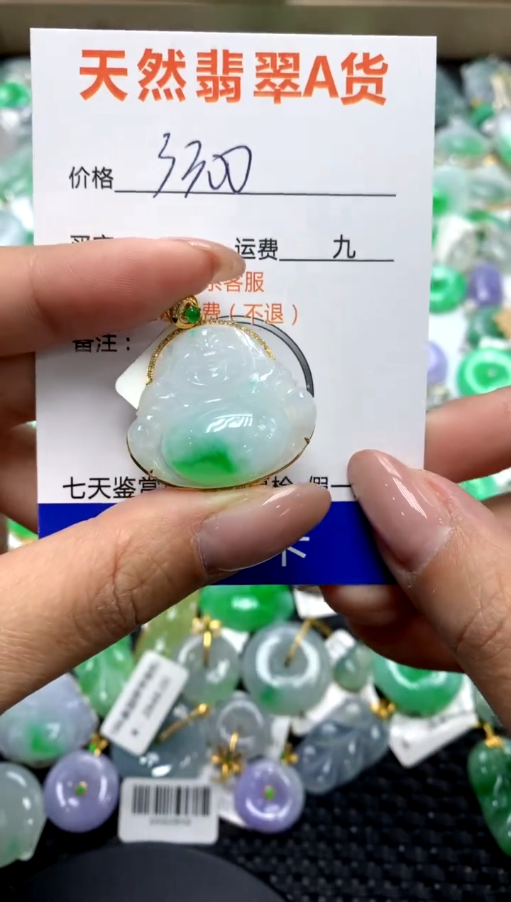 【闪购商品】翡翠颈饰18K金镶嵌111111111