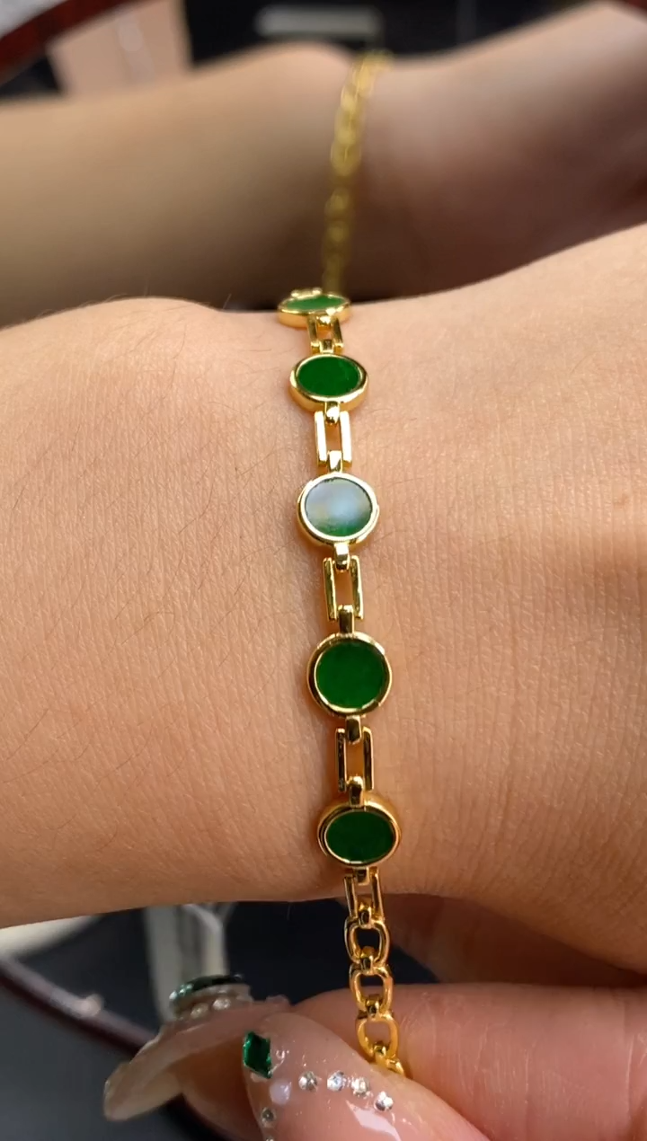 颈饰银S925镶嵌翡翠净货16694