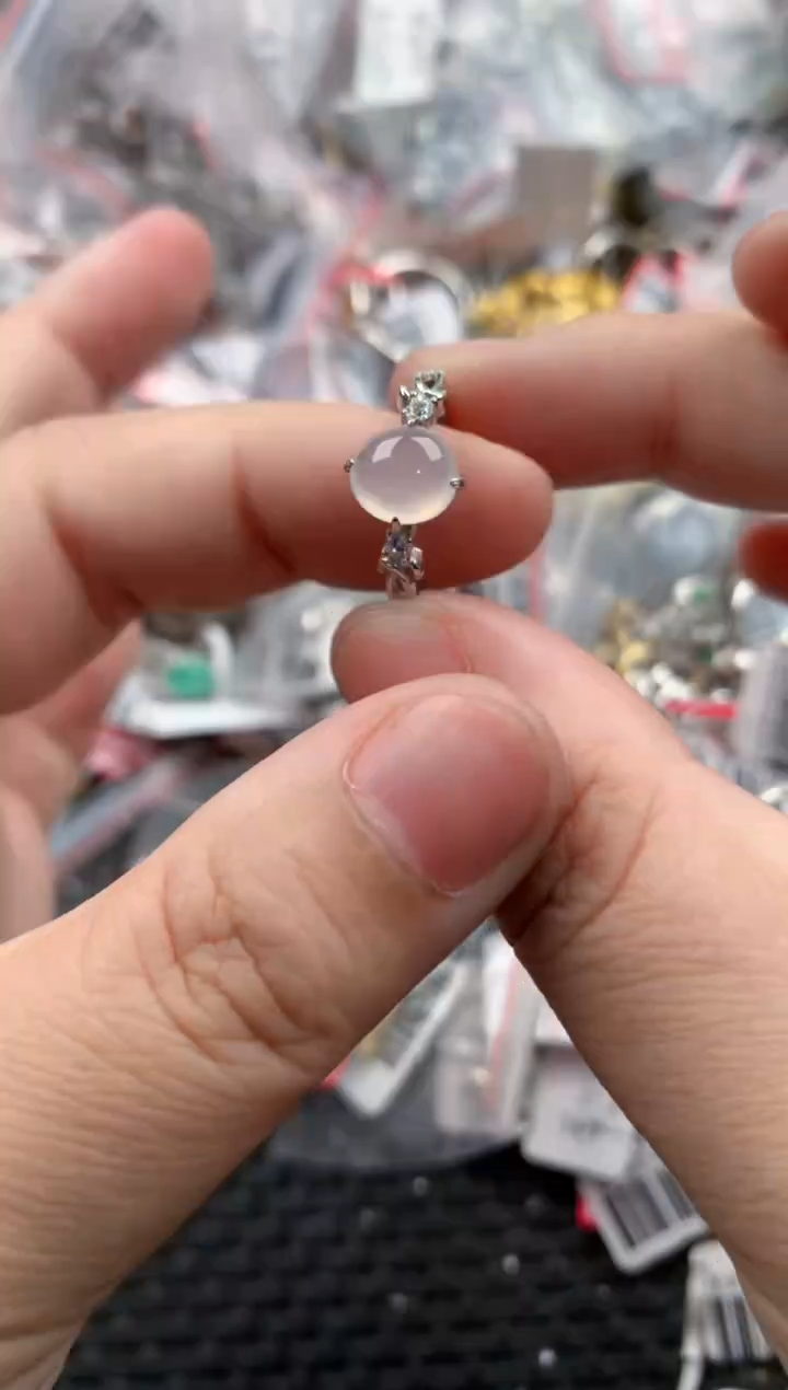 银S925镶嵌戒指翡翠11  11   5