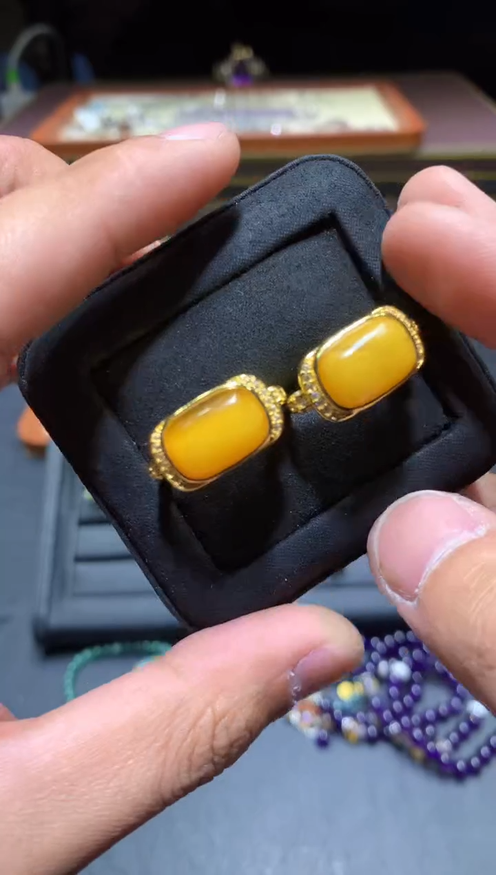 【闪购商品】琥珀戒指未镶嵌P111【多样性发其一】