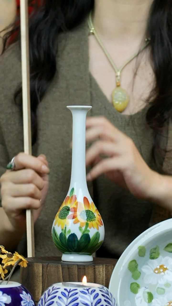 陶瓷向日葵手工小花器