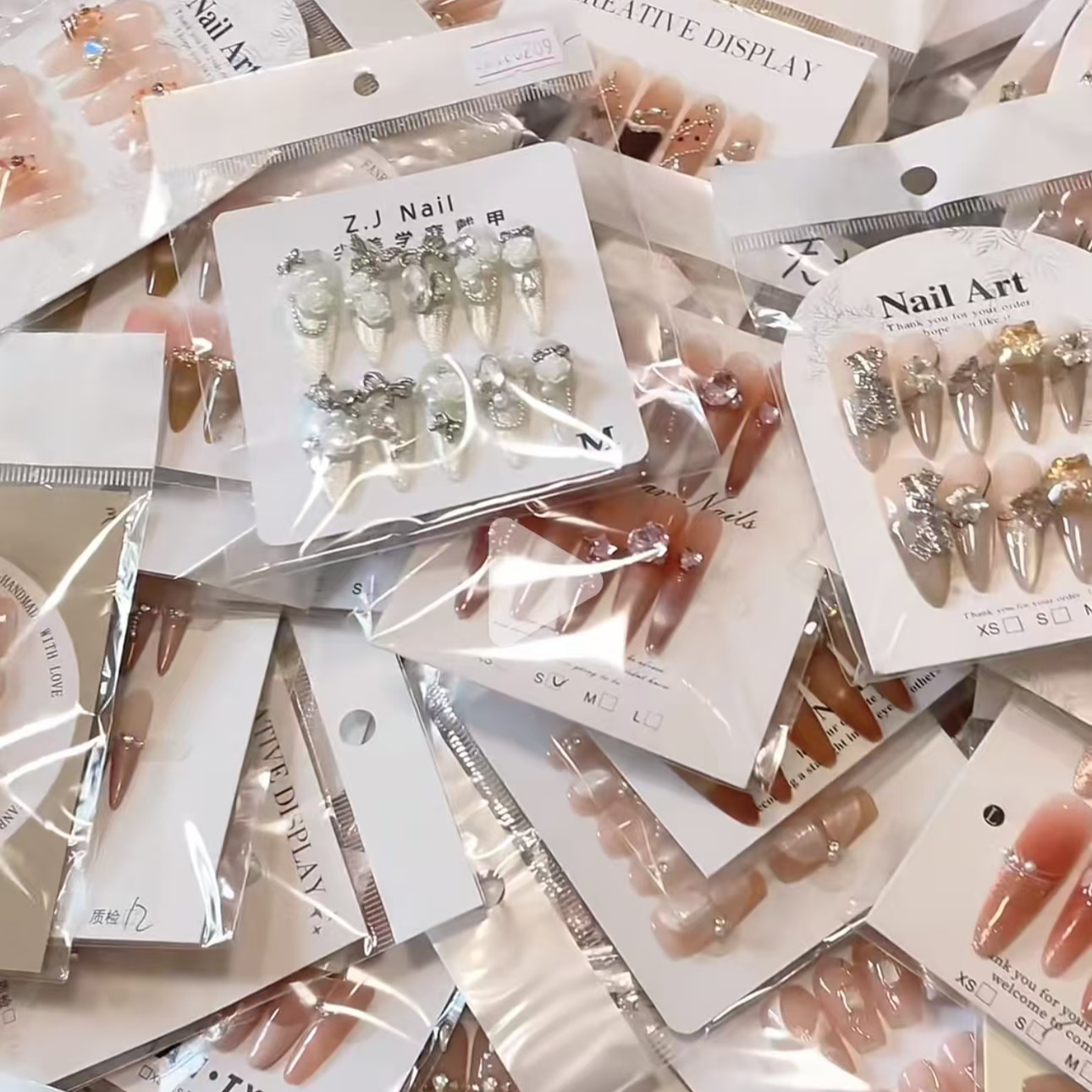 【高定打板】孤品穿戴甲福利价ON退ON换，谨慎选尺码手工！！！美甲甲片