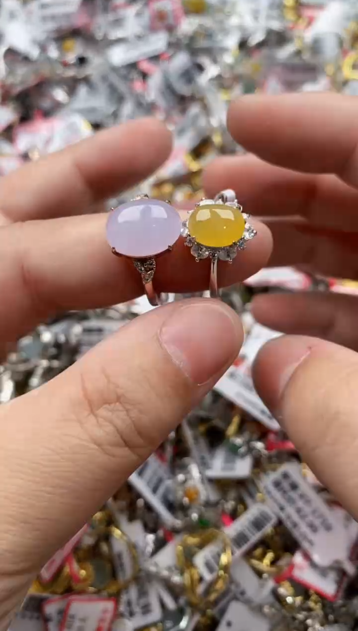 【闪购商品】翡翠戒指银S925镶嵌3333---3