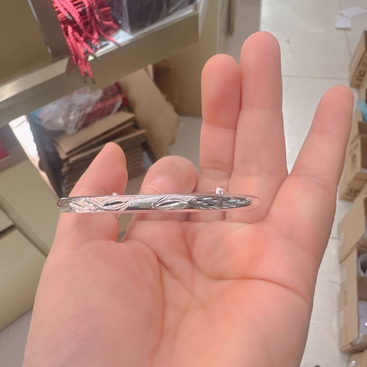 足银手镯 足银手镯  双鱼可推拉手镯