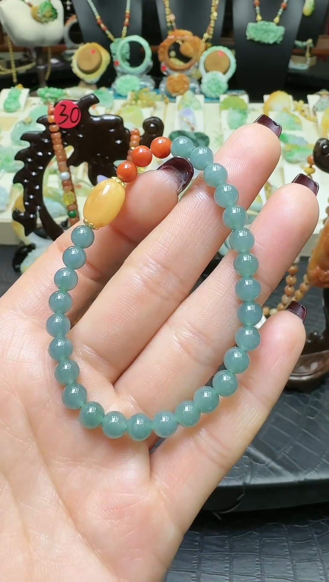 【闪购商品】翡翠手串未镶嵌天然翡翠设计款圆珠单圈