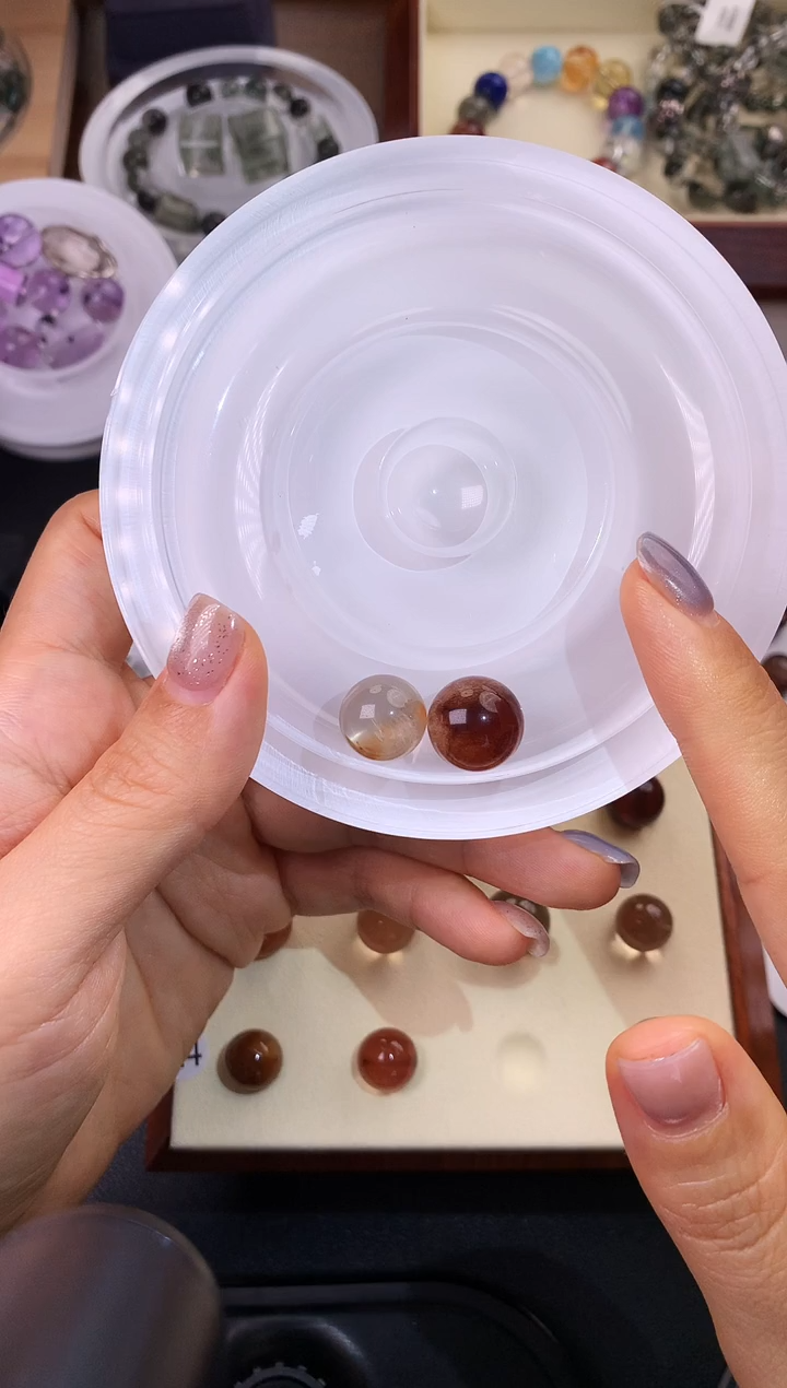 未镶嵌手链水晶এ****鱼天然兔毛发晶单珠