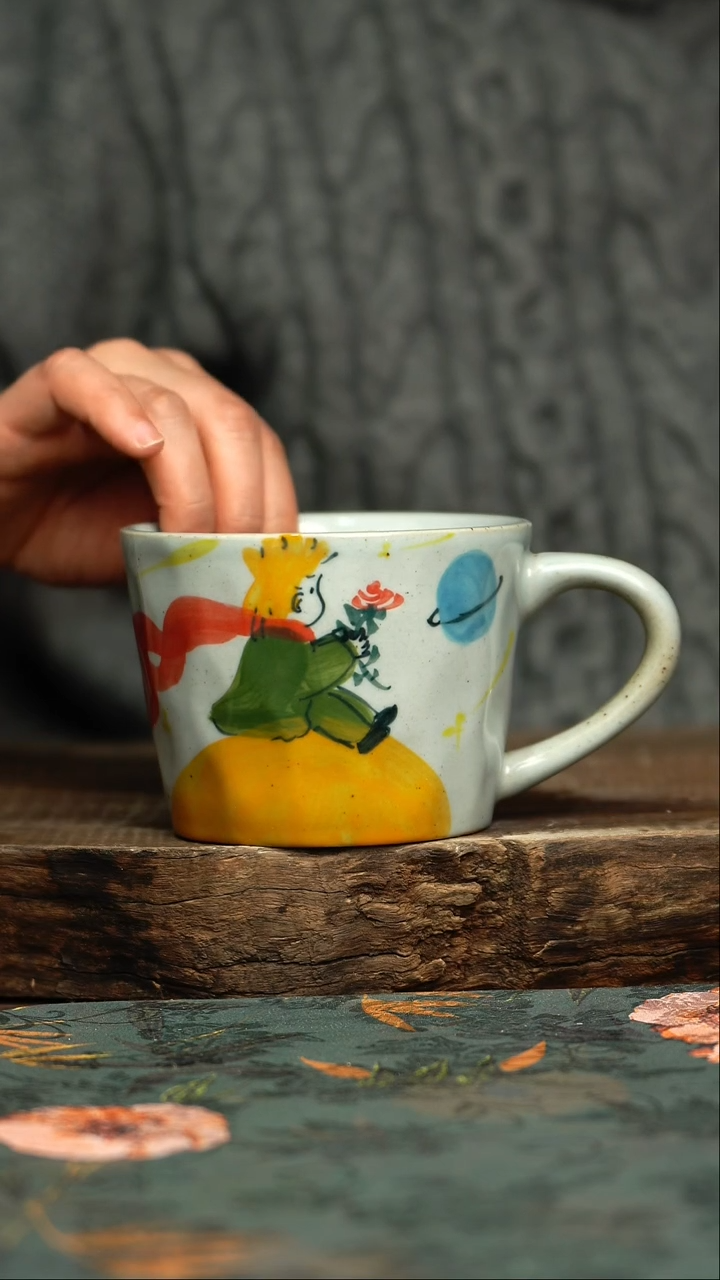 【闪购商品】杯杯釉下彩手工手绘同款陶器