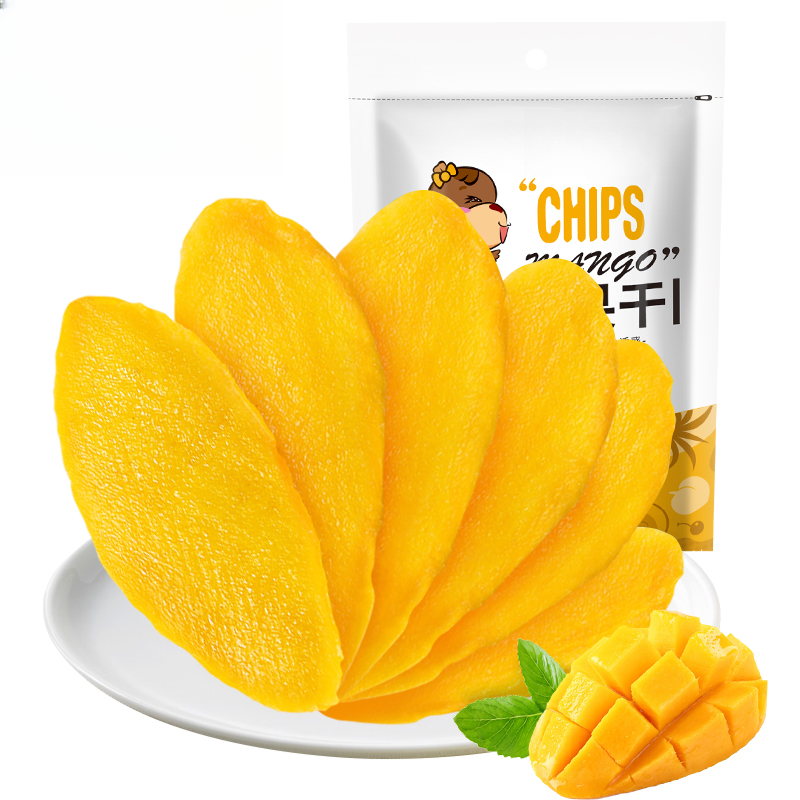 厚切大片芒果干休闲解馋零食蜜饯果脯芒果干（到手3大袋）450g